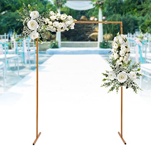 2 x 1,5 m arco de casamento quadrado moldura de metal dourada para casamento moldura de flores arco de jardim arco dourado metal casamento festa banquete decoração
