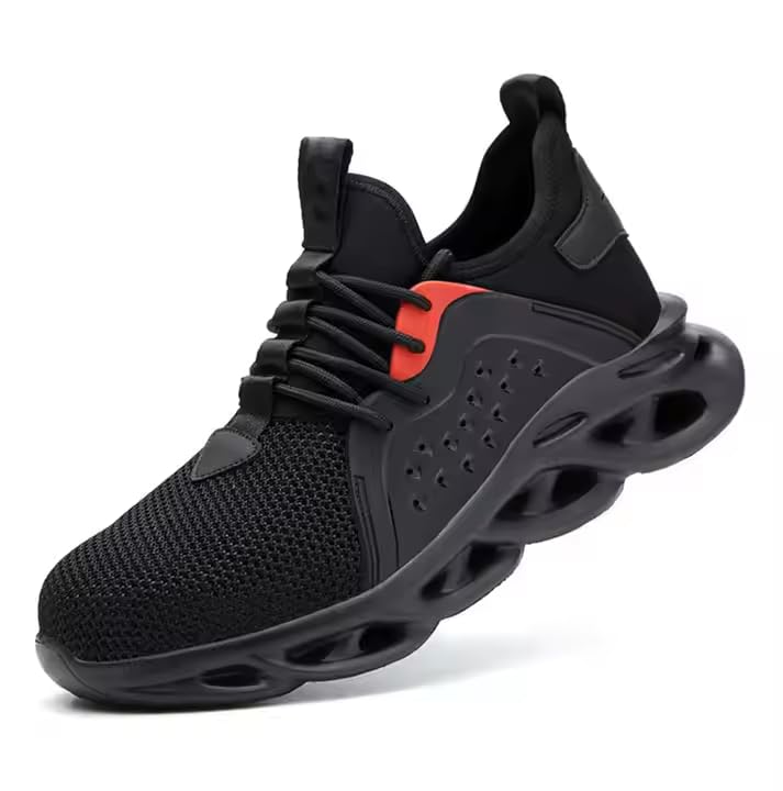 Steel-Toe Safety Shoes for Men and Women. Comfy, Durable, Lightweight, Industrial, Indestructible. Non-Slip, Safety Sneakers for The Warehouse Industry, Heavy Duty Work, and Construction.