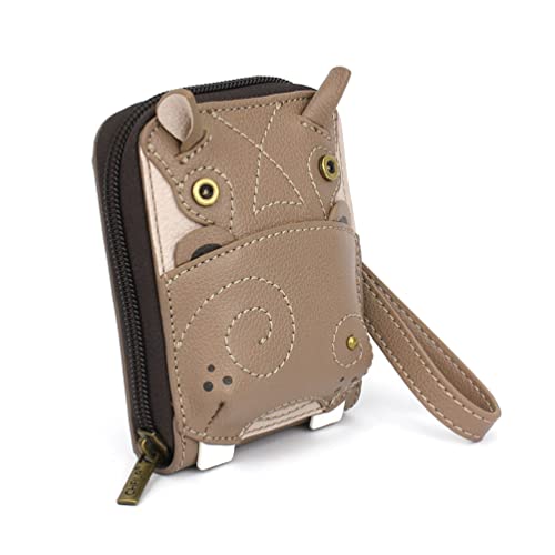 Image of CHALA RFID Cute-C Credit Card Holder Wallet Wristlet - Women Faux Leather Cute-C with Strap