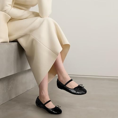 Woven Mesh Ballet Flats for Women with Metal Buckle Strap Round Toe Mary Jane Shoes Slip on Comfortable Casual Breathable Ballerina Shoes3