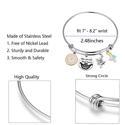 BNQL Alice Movie Quotes Bracelet Inspired Bracelets Alice Jewelry Gifts (Bracelet)2