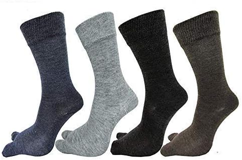 TRIPLC MOOLYAVAAN PRODUCTS Women's Winter Woolen Warm Calf length Thumb Socks (Multicolor, 5 Pair)
