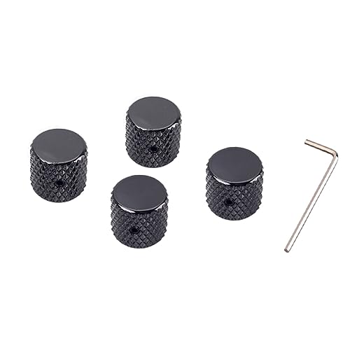 Abaodam Aluminum Alloy Guitar Control Knobs Black Bass Guitar Volume Knob Gd139c