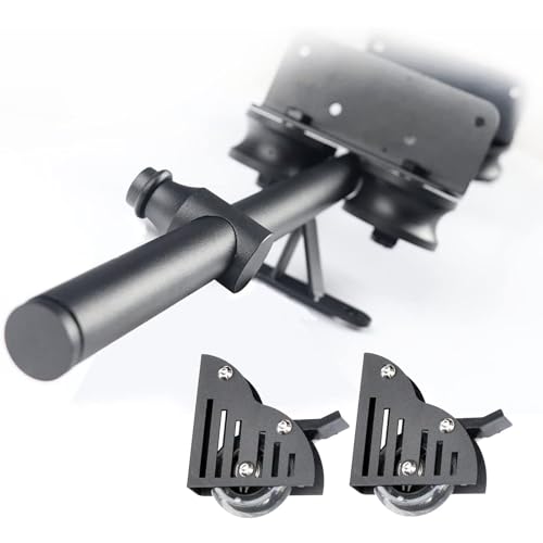 GLFNB Kit de riel Redondo Negro para Escalera de Biblioteca, de 1,0 a 8 m (sin Escalera) + Ruedas Inferiores con Freno para Escalera de Tijera Interior (tamaño: Kit de riel de 500 cm)
