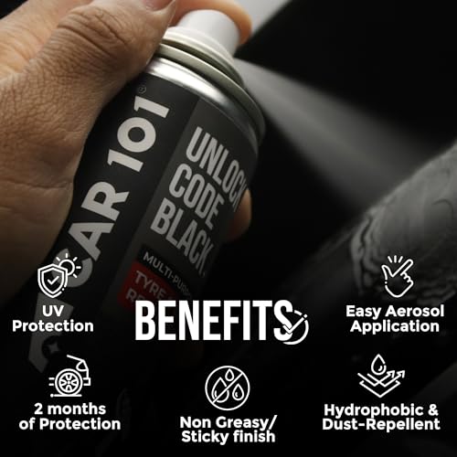 CAR101 Tyre & Trim Restorer | 250ml - Pack of 1| Multi-Purpose Protectant for Plastic, Vinyl & Rubber | Nano Polymers | Revives Faded Exterior Trim & Bumpers | Restores Shine & Prevents Fading