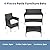 DUMOS Patio Furniture Set 4 Pieces, Outdoor Wicker Furniture with Coffee Table, Modern Rattan Patio Chairs Conversation Sets with Sofa for Garden, Terrace, Porch, Balconies, Lawns (Black and Beige)