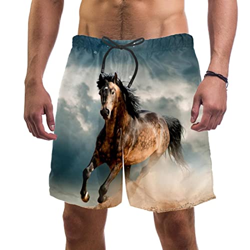 Maillots de bain pour hommes JDEZ : short de plage cheval séchage rapide