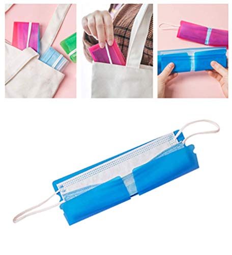 10 Mask Storage Clips, Folding Portable Storage Bag, Mask StorageBox, Portable Mask StorageClip, Convenient To Carry Out Masks, Compact And Cute For Repeated Use…