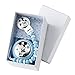 Disney Baby Topolino - Clip Ciuccio, Catenella Portaciuccio con Box in Argento - con sfere colorate sicure in silicone alimentare per la dentizione del neonato - idea regalo nascita