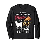 Photo Gallery tibetan terrier dog pizza lover owner xmas birthday gift maglia a manica Photo Gallery tibetan terrier dog pizza lover owner xmas birthday gift maglia a manica