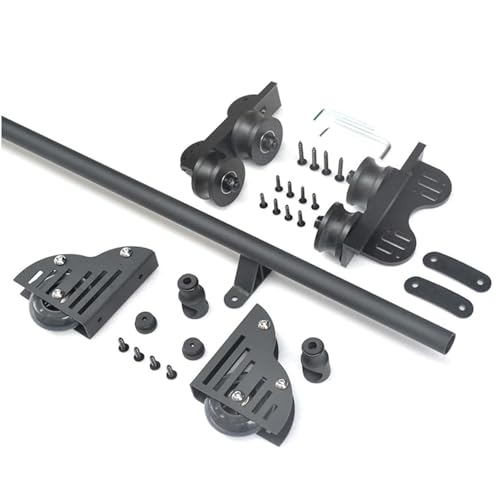 Kit quincaillerie pour échelle de bibliothèque roulante rétractable en acier robuste - 2
