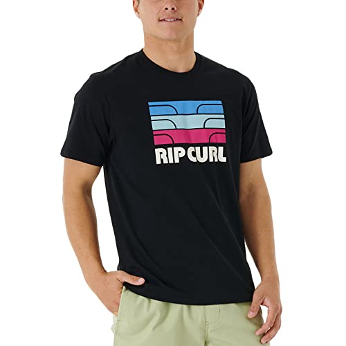 Rip Curl Camiseta de surf para hombre, color negro, Negro, XXL