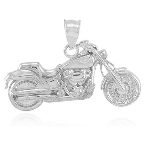 Sterling Silver Biker Charm Pendant by Claddagh Gold Cover