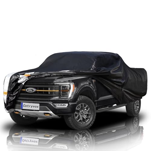 Image of Ford F-150 Truck Cover Custom Fit 2008-2026 SuperCrew Cab SB (5.5'-6.5') with Door Zipper, 12 Layers Full Exterior Pickup Truck Cover Waterproof All Weather,Wind Dust Sun and UV Protection.