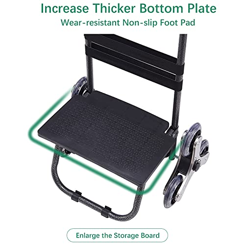 Einkaufstrolley Klappwagen Einkaufswagen, leichter Treppenklettern mit Oxford Tuch Einkaufstasche Multifunktionale… – Bild 5