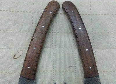 Lot of 2 Axe Damascus Steel 12'' Rose Wood Handle Axe/Hand Forged Woodsman Axe