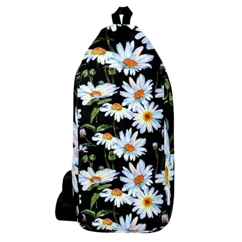 Sac à dos à bandoulière pour randonnée et balade urbaine à motif floral