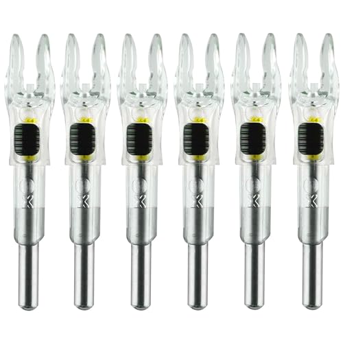 Image of 6PCS X Lighted Nocks for Arrows with .204 .233 .244 .246 Inside Diameter with H, S, GT Bushings High-Visibility LED Arrow Nocks, ON /Off Switch Included