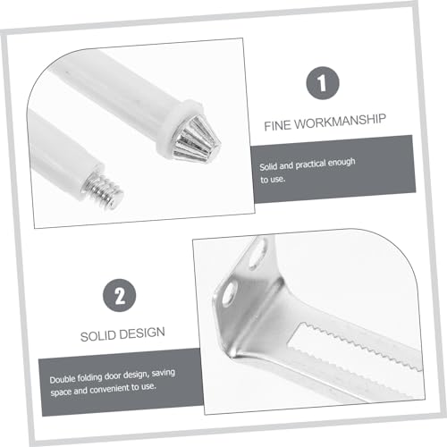 ARTIBETTER 2 pares de bisagras para herrajes de puertas corredizas, bisagras pivotantes para puertas plegables, herrajes para clósets, acabado mate miniatura 6