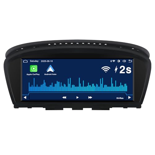 RYUIXPUL Autoradio mit Wireless CarPlay & Android Auto für BMW E60 E61 E63 E64 E90 E91 E92 E93 (2003-2008) |Linux-System| CCC System Upgrade | 2S Blitzstart | OEM Klangqualität | Bluetooth