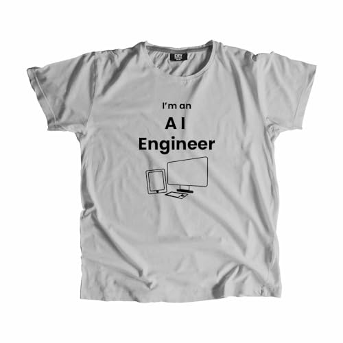 T-shirt AI Engineer unisexe gris chiné vêtement informatique et tech