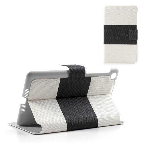 Morbida pelle sintetica. Unbekannt Flip Tablet Case Case per Google Nexus 7 2.Gen 2013 / LTE ASUS Razor, Nexus 7 2.Gen 2013 LTE/ASUS Razor Nero/Bianco