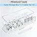 Tatuo 1 Pcs Cable Organizer Box with Wire Ties, Plastic Cord Storage Box with Lid, Electronics Organizer for Home Office Desk Organizers and Accessories (Clear)