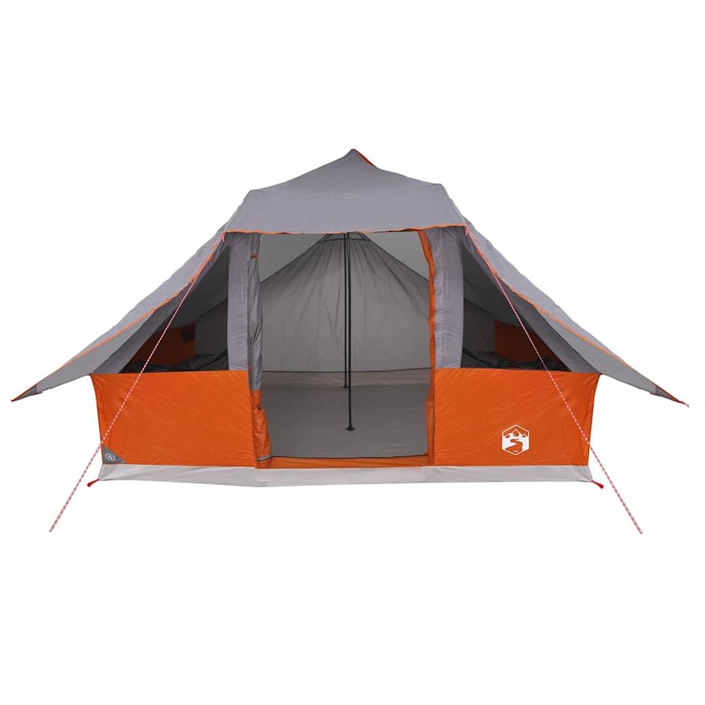Zielony namiot tipi z dachem z TAFT, 364 x 281 x 257 cm, łącznie z drążkiem stalowym 256 cm i trzema 180 drążkami, sześć linek napinających, e-port i hak na kemping i do ogrodu