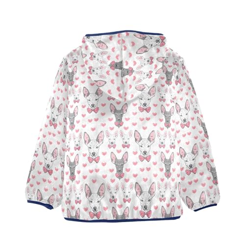 Cute Dog Bow Heart Boys Fleece Coat,Children's Zip-Up Hoodie Jacket,Baby Warm Fashion Outerwear 3-10T,A1134422