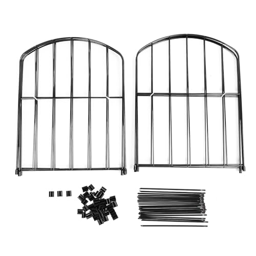 Cerca de jardín de metal, fácil montaje, barrera arqueada para mascotas, para perros, patio, patio o exterior