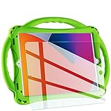 TopEsct Kids case for New ipad 10.2 inch 2021 /2020/2019, iPad 9th/8th/7th Generation Case for Kids,with Tempered Glass Screen Protector and Strap,Silicone Shockproof ipad 10.2' 2021 Cover(Green)