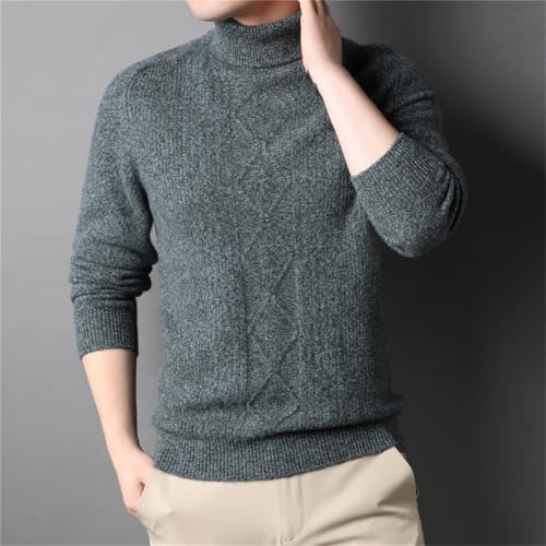 Ownwfeat Men Wool Turtleneck Sweaters Cashmere Thick Warm Pullover2
