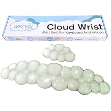 Gel Cloud Wrist Rest for Keyboard and Mouse Gradient Green Clear Keyboard Wrist Rest Transparent Ergonomic Cute Mouse Wrist Pad Silicone Non-Slip Wrist Pad for Computer Gaming Laptop Home Office