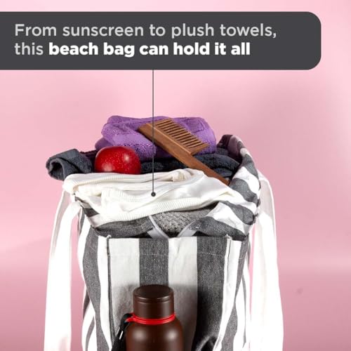 Image of Folkulture Beach Bag | Large Waterproof Beach Tote Bag for Women, Beach Essentials, Travel & Vacation Essentials
