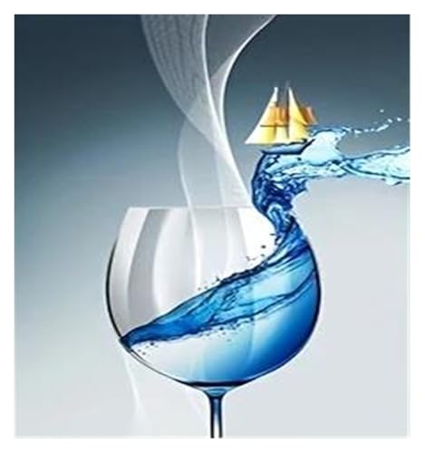 Impression sur toile verre à vin abstrait affiche murale design 50x70 - 2