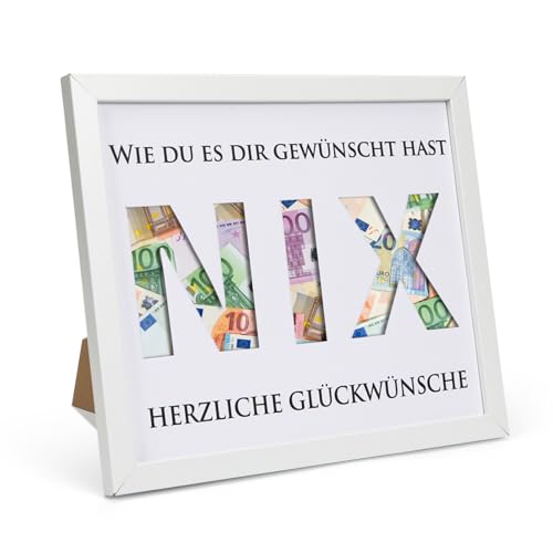 Cadimus NIX Geldgeschenke,Geldgeschenk Bilderrahmen,Lustige Geld...