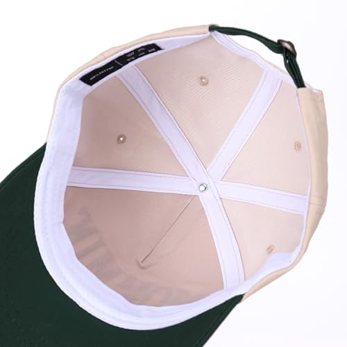 Image of Vintage Two-Tone Trucker Hat Adjustable Baseball Cap with Mommin Embroidery Ponytail Fit Unisex Outdoor Casual Headwear