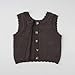 HOOLCHEAN Baby Toddler and Little Girls Knit Button Down Vest Spring Fall Cotton Crochet Sweater, Loose Fit (Runs Large), Dark Gray,120: 6-7Y