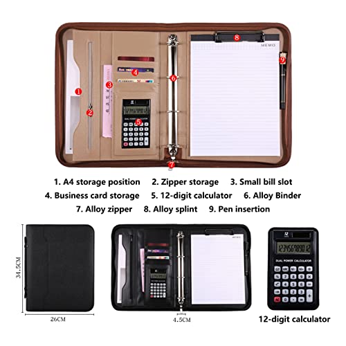 Folder pochette en cuir anti-panne d'organisation avec bloc rechargeable - 4
