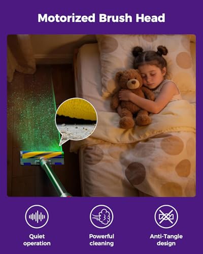 Image of V15 Optic Soft Cleaner Head for Dyson V7 V8 V10 V11 V15 Detect Vacuum Replacement Parts, Upgrade Fluffy Roller Head with LED Green Light, Hardwood Floor Attachment Brush Accessories for Dy-Son | Head | Head