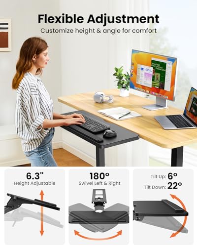Ergear EGKB05B-US Keyboard Tray Under Desk thumb #1