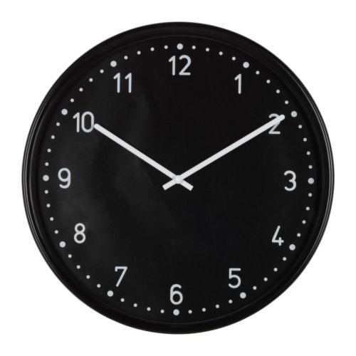 Amazon.com: Ikea BONDIS Plastic Abstract Wall Clock (Black, 38 cm