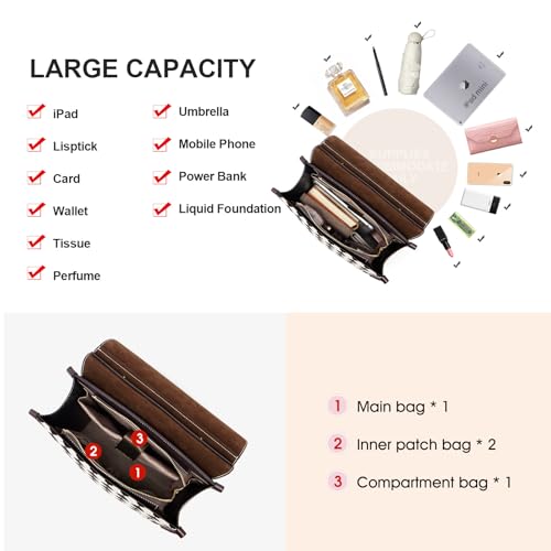 Image of Cnoles Leather Backpack Purse For Women Fashion Ladies Vintage Bag Casual School College Travel Backpacks Bookbag
