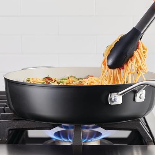 KitchenAid 5-Qt Hard Anodized Ceramic Nonstick Saute Pan w/ Lid (Matte Black) - image 8