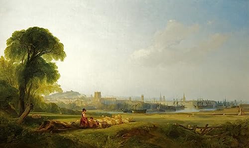 Peinture sur toile vue de Bristol William Muller décoration murale chambre nordique 60x90
