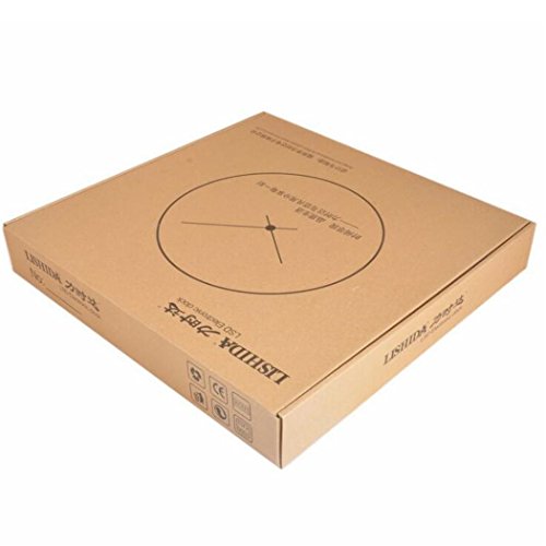 Horloge murale muete en bois de 14 pouces avec mécanisme créatif à quartz - 4
