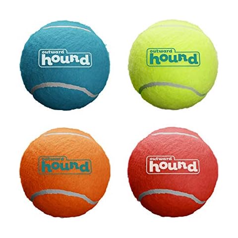Outward Hound Squeaker Ballz Fetch Dog Toy, Medium - 4 Pack Cover