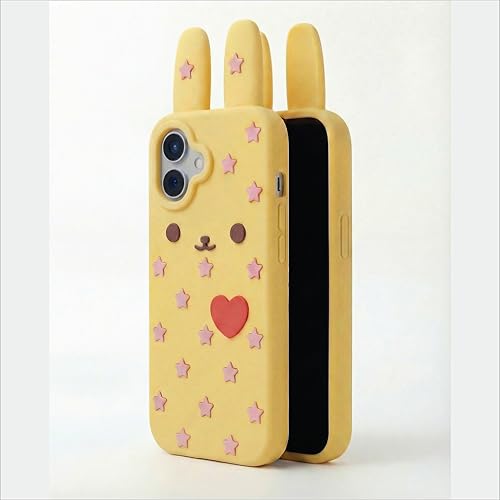 Image of amazon basics Back Cover Case for iPhone 17 Scratch Resistant Anti-Slip TPU Shockproof 3D Protective Durable Adorable Cartoon Star Design Case for Girls & Women