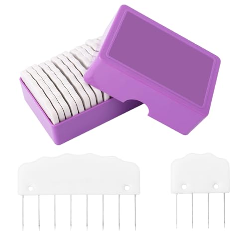 20pcs Knit Blocking Pin Large & Small Knitting Blocking Combs for Crochet Needlepoint Blockers Board Mats for Sewing Picks Kit Lace Needlework Supplies Projects Tools Accessories (Milky)