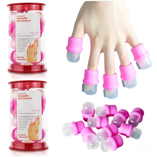 20pcs Remoje de los clips de las uñas, el removedor de esmalte de uñas conveniente práctico, la herramienta de tapa de clip de envoltura de remojo de gel de gel de plástico.